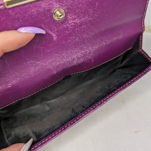 Gucci Purple Guccissima Leather Flap Continental Wallet - Picture 9 of 12